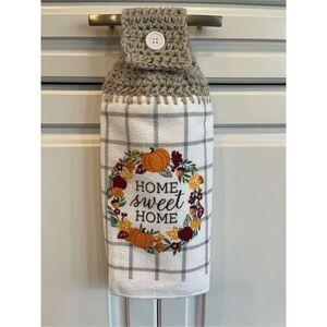 Crochet Top Kitchen Towel- Home Sweet Home